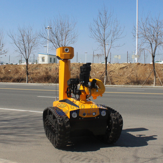 Robot de extinción de incendios inalámbrico robótica con cañón de agua contra incendios