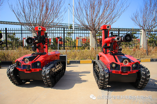 Robot de lucha contra incendios a prueba de explosiones, camión de bomberos Compatible con cañón de agua y fuego RXR-MC80BD