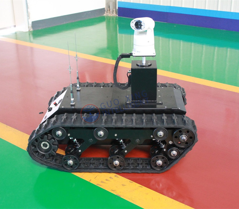 Chasis de plataforma de tanque de robot para subir escaleras con seguimiento inteligente todo terreno