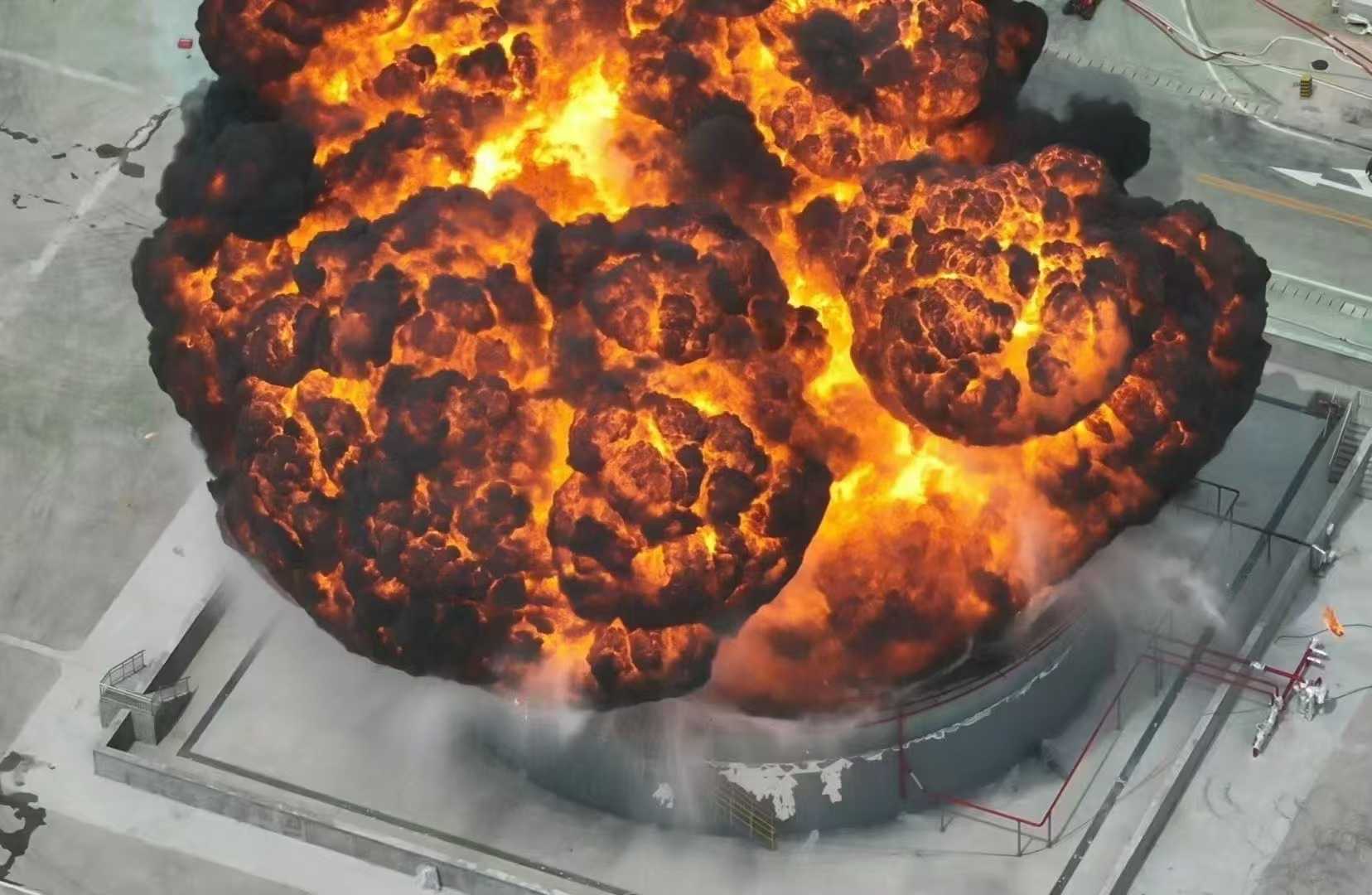 Robot diesel de lucha contra incendios