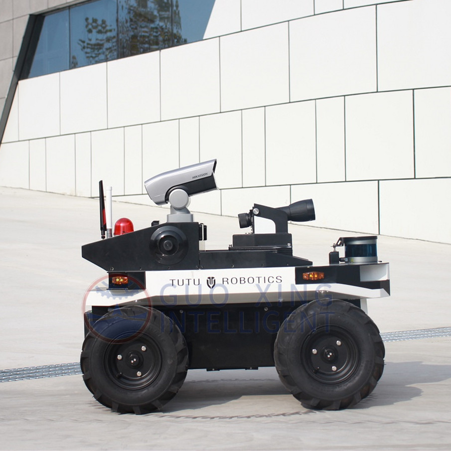 Robot de patrulla de seguridad autónomo UGV con carga automática
