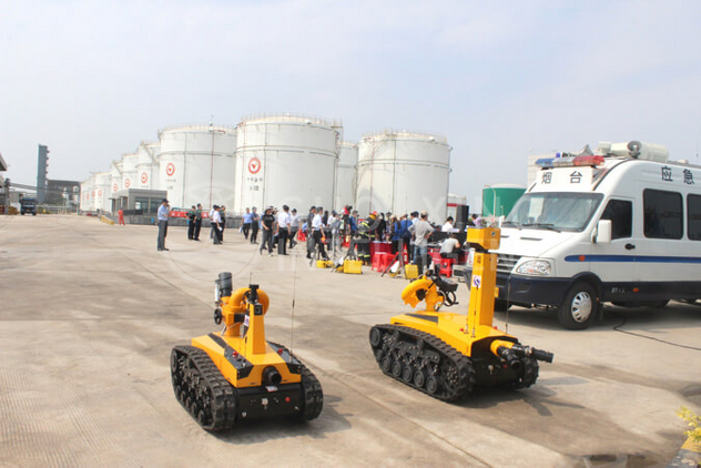 Simulacro de rescate de incendios de Yantai