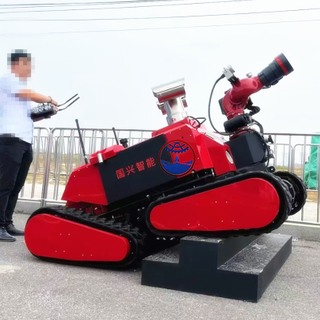 Robot de rescate contra incendios con control remoto de cañón de agua