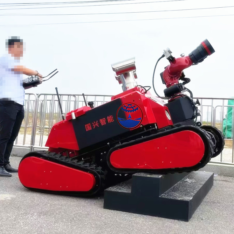 Robot de rescate contra incendios con control remoto de cañón de agua