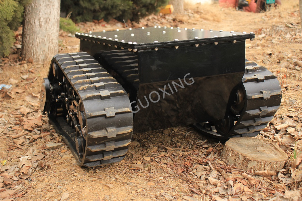 Chasis de tanque de robot sobre orugas impermeable PLT1000