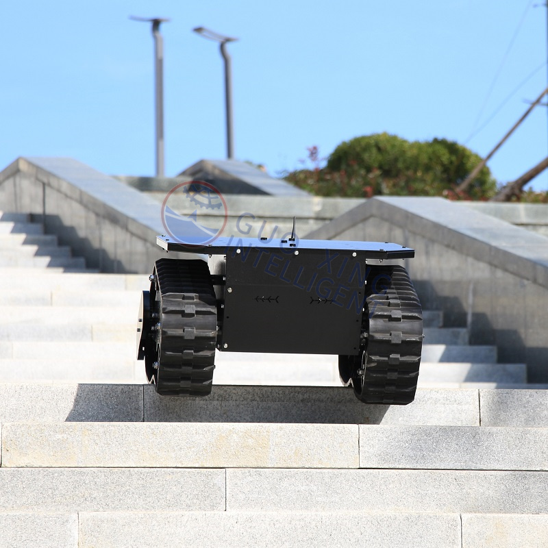 Chasis de robot sobre orugas todo terreno con batería Li-po de carga pesada mejorado