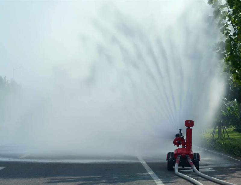 Robot de extinción de incendios móvil multifuncional con control remoto