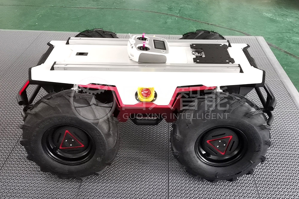 Chasis móvil de robot inteligente de cuatro ruedas con oruga de goma en forma de tanque SV1000