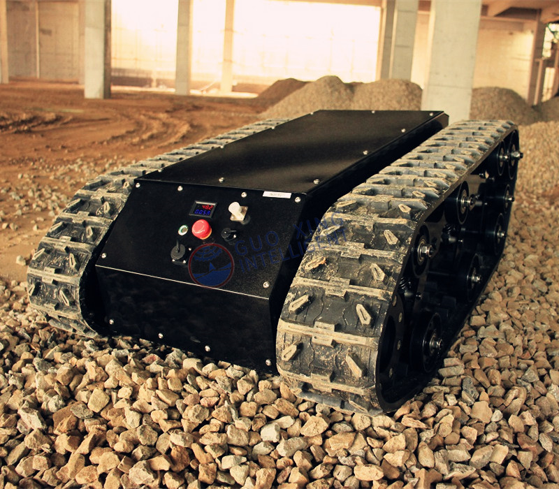 Chasis de plataforma de tanque de robot para subir escaleras con seguimiento inteligente todo terreno