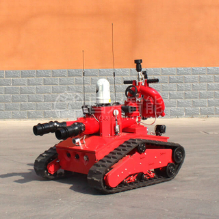 Sistema de control remoto del robot de lucha contra incendios con oruga de goma eléctrica RXR-M40D-880T