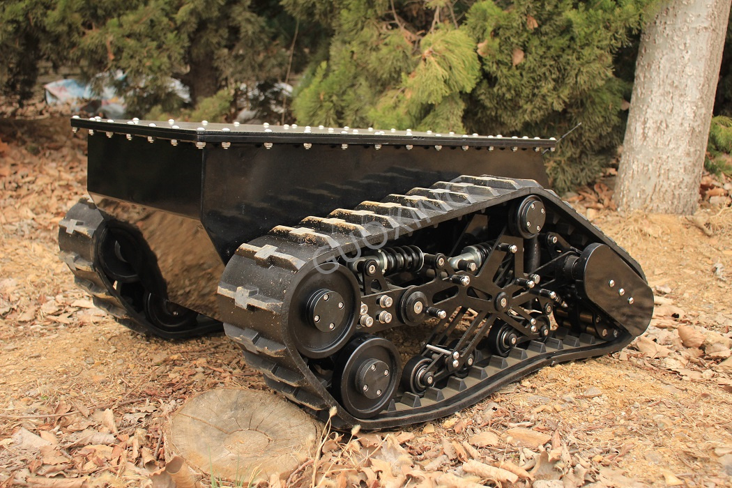 Chasis de tanque de robot sobre orugas impermeable PLT1000